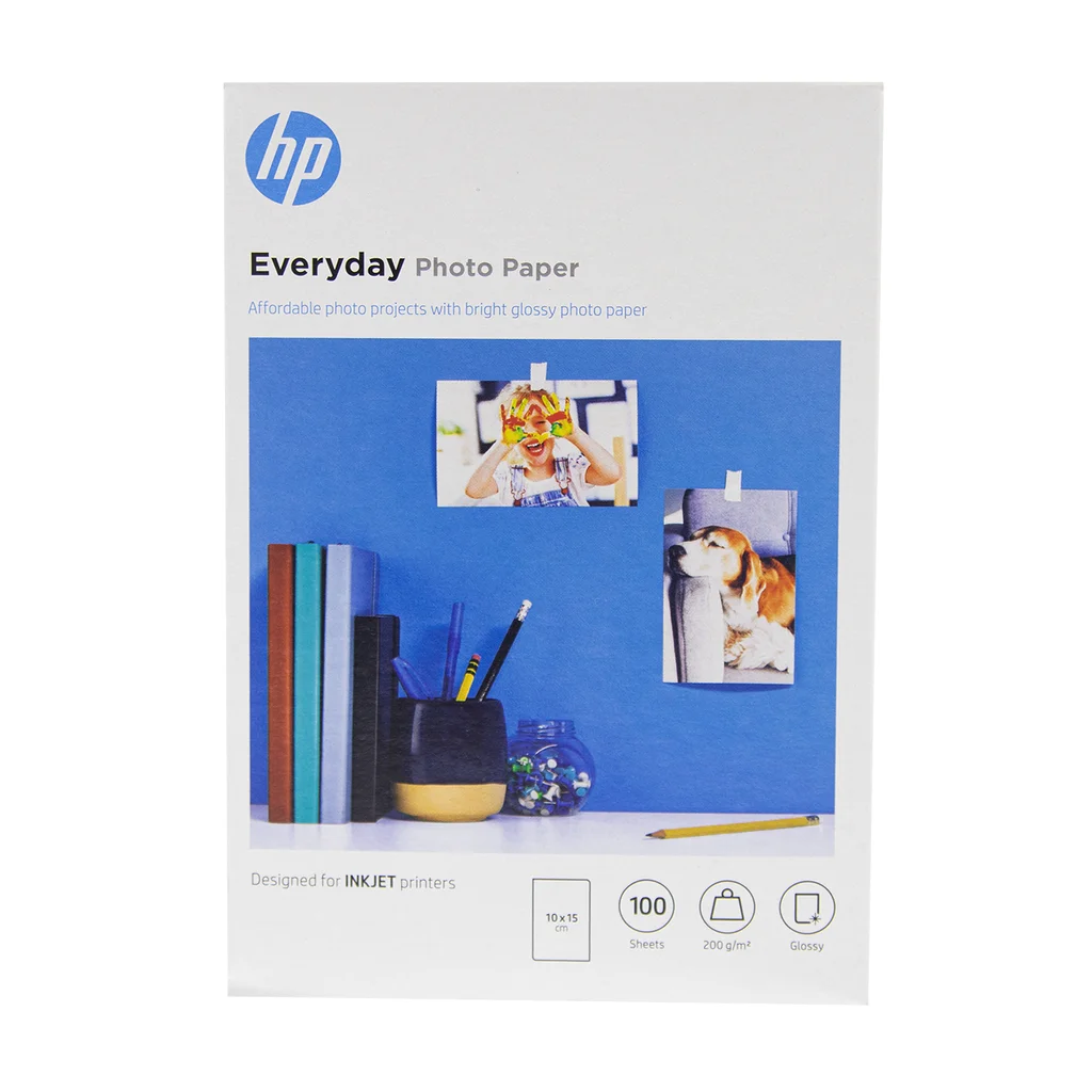 HP glättat fotopapper för vardagsbruk – 100 ark/10 x 15 cm