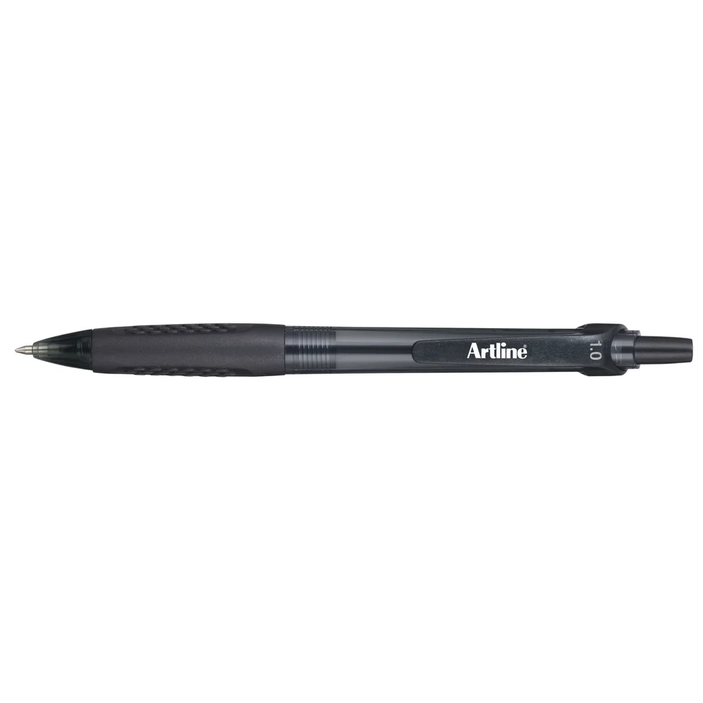 Kulspetspenna Artline EK-8410 med gummigrapp Svart