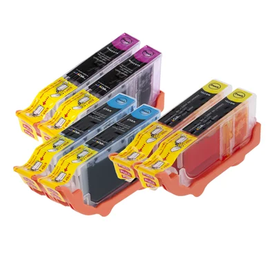 inkClub Multipack, 6 blækpatroner, 2x(C/M/Y) KCB43-6 Modsvarer: CLI-8C CLI-8M CLI-8Y