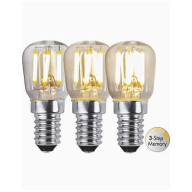 Päronlampa 3-stegs dimbar E14 LED 2,5W 3000K 150 lumen Päronlampa 3-stegs dimbar E14 LED 2,5W 3000K 150 lumen