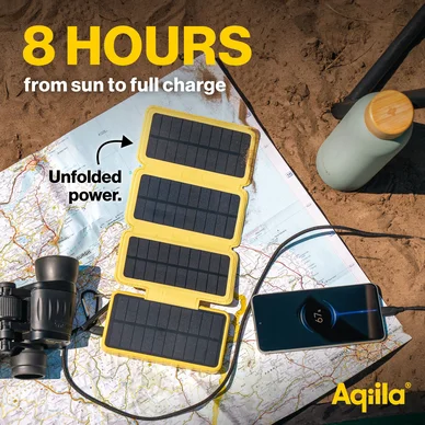 Aqiila Powerbird BS10 Solcellsdriven powerbank 10000mAh Gul