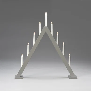 Konstsmide El-lysestage 9 lys træ mat grå 3932-305 Modsvarer: N/A