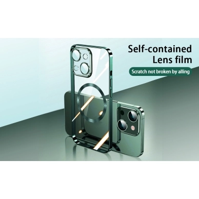 Mobilskal MagSafe Transparent iPhone 15 Plus, Green