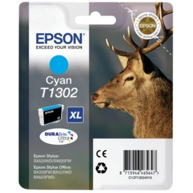 Epson T1302 Mustepatruuna Cyan