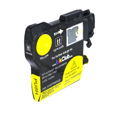 Bläckpatron gul, ersätter Brother LC1100Y