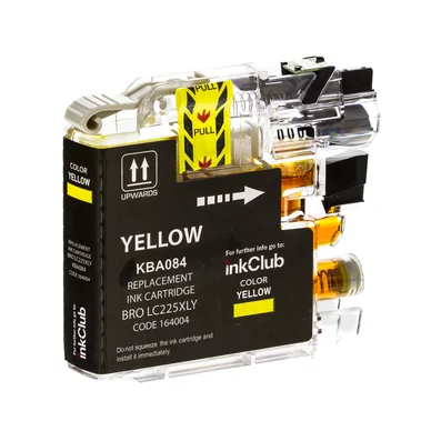 Blækpatron gul, erstatter Brother LC225XL Y