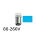 Blå LED signallampa T14x30 5lm Ba15d 0,4W 80-260V