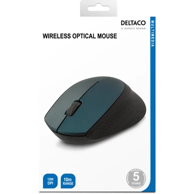 Deltaco trådlös optisk mus MS-461, Grön