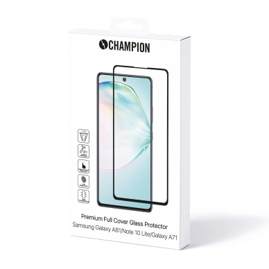 Champion alt Skærmbeskyttelse Samsung A71/A81/Note 10 Lite, svart