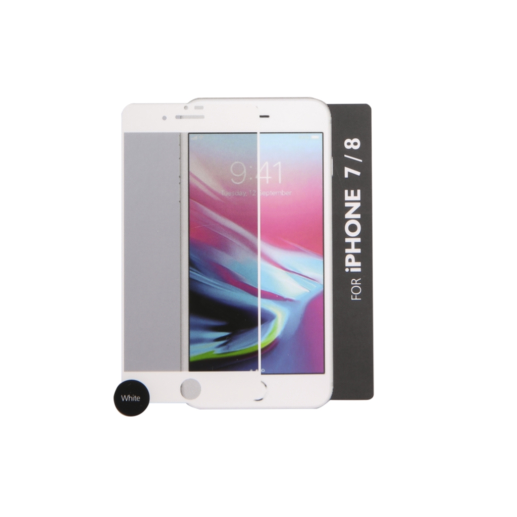 Gear GEAR Herdet Glass 3D Hvit iPhone 6/7/8/SE 2/3 gen Platinum