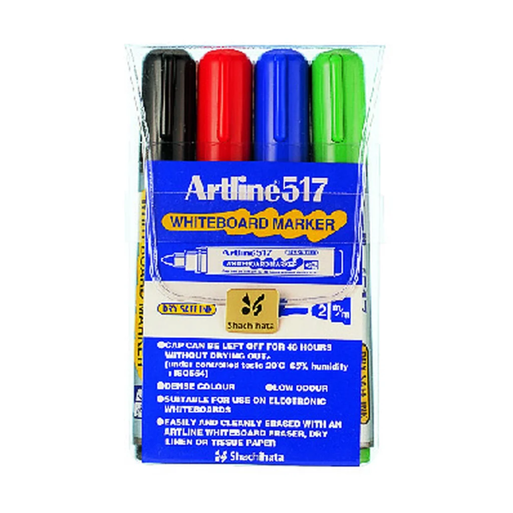 Whiteboardpenna Artline EK-517, 4-set