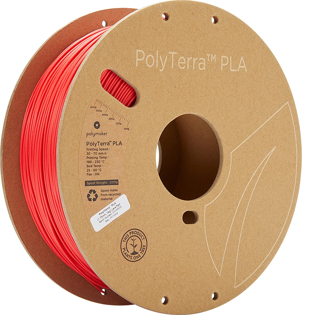 Polymaker PolyTerra PLA - Lava Red - 1,75mm - 1kg