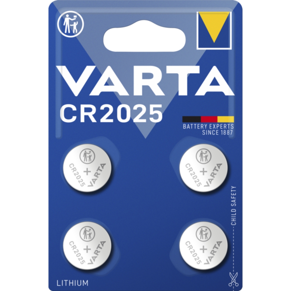 Varta Varta CR2025 Litium knappcelle batteri - 4 Pakning 6025101404 Tilsvarer: N/A