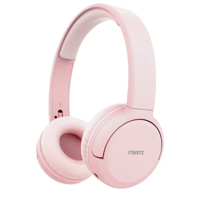 Streetz BT210 Bluetooth-kuulokkeet, mikrofoni, taitettavat, pinkki