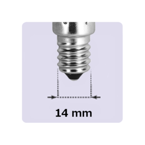 Glöd Signallampa E14 tub T16x54 8W 60V