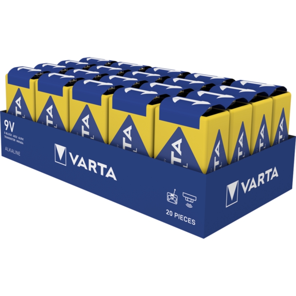 Varta Varta Industrial Pro 9V batteri - Bulk 20 stk 4022211111 Tilsvarer: N/A