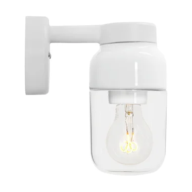Ohm Wall Vägglampa LED E27 Vit 100/210 Klarglas IP44 Ohm Wall Vägglampa LED E27 Vit 100/210 Klarglas IP44