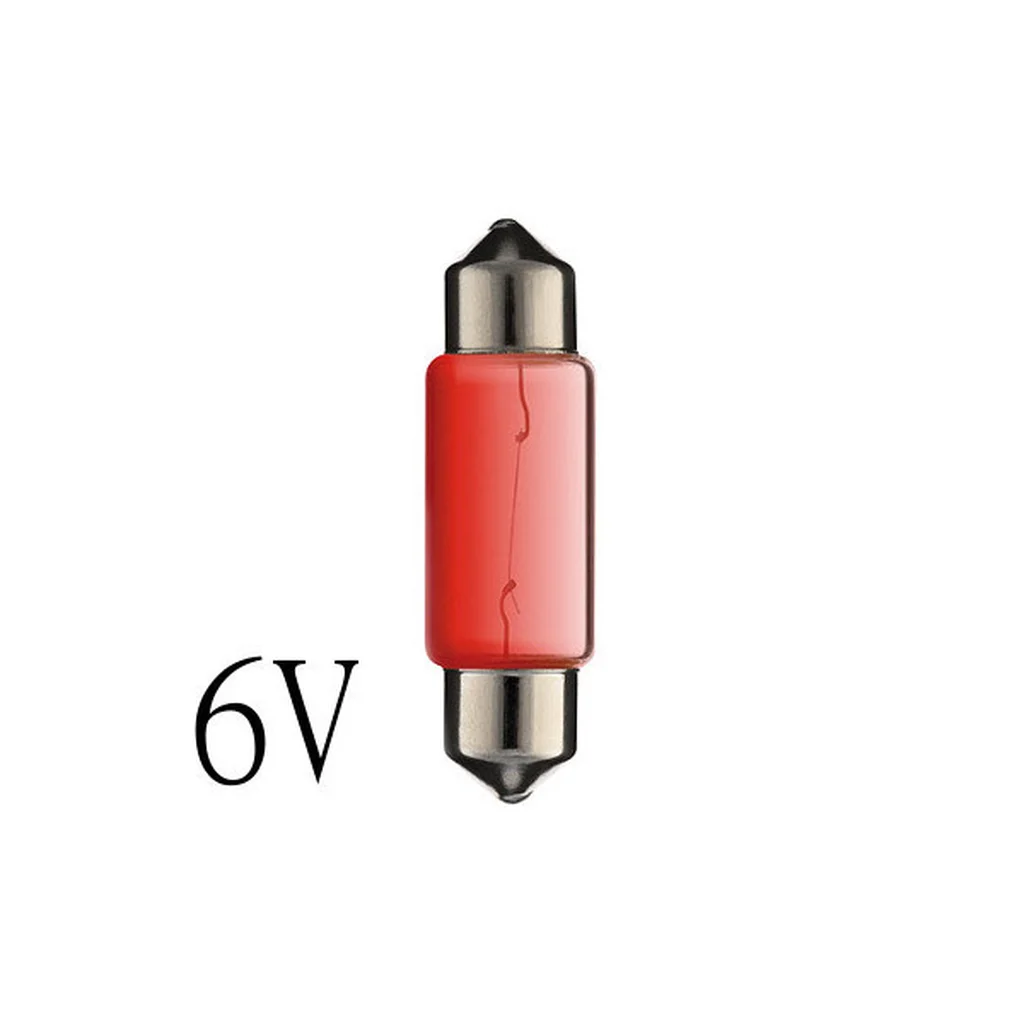 Bosma spollampa röd 11x44 S8,5 5W 6V