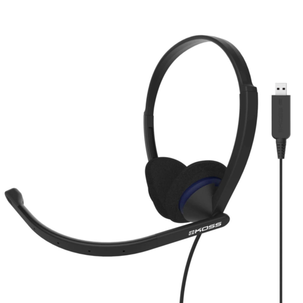 KOSS KOSS Headset CS200-USB On-Ear Mic Svart