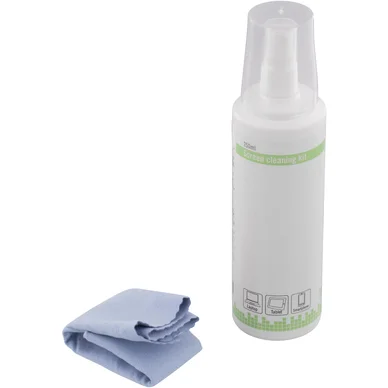 Deltaco rengöringsset med mikrofiberduk, 250 ml