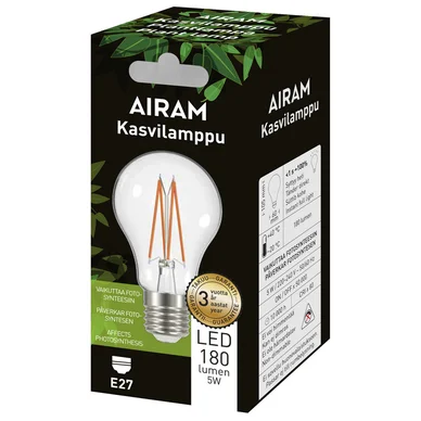 Airam LED Växtlampa 5W E27 Filament