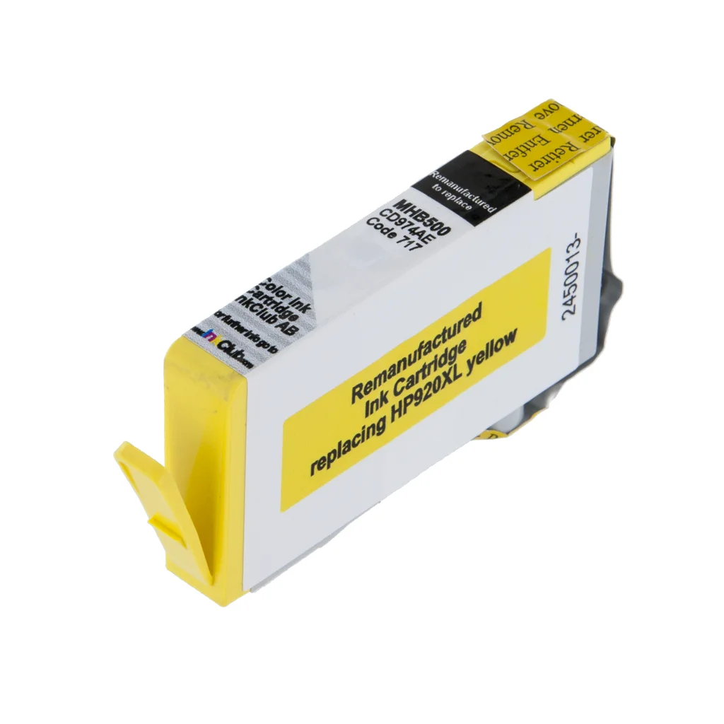 inkClub Bläckpatron, ersätter HP 920XL, gul, 800 sidor MHB500 ersätter CD974AE