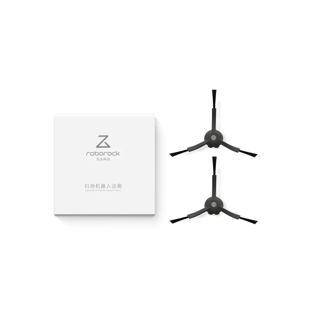 Sidoborste Vinyl Roborock, 2-pack svart