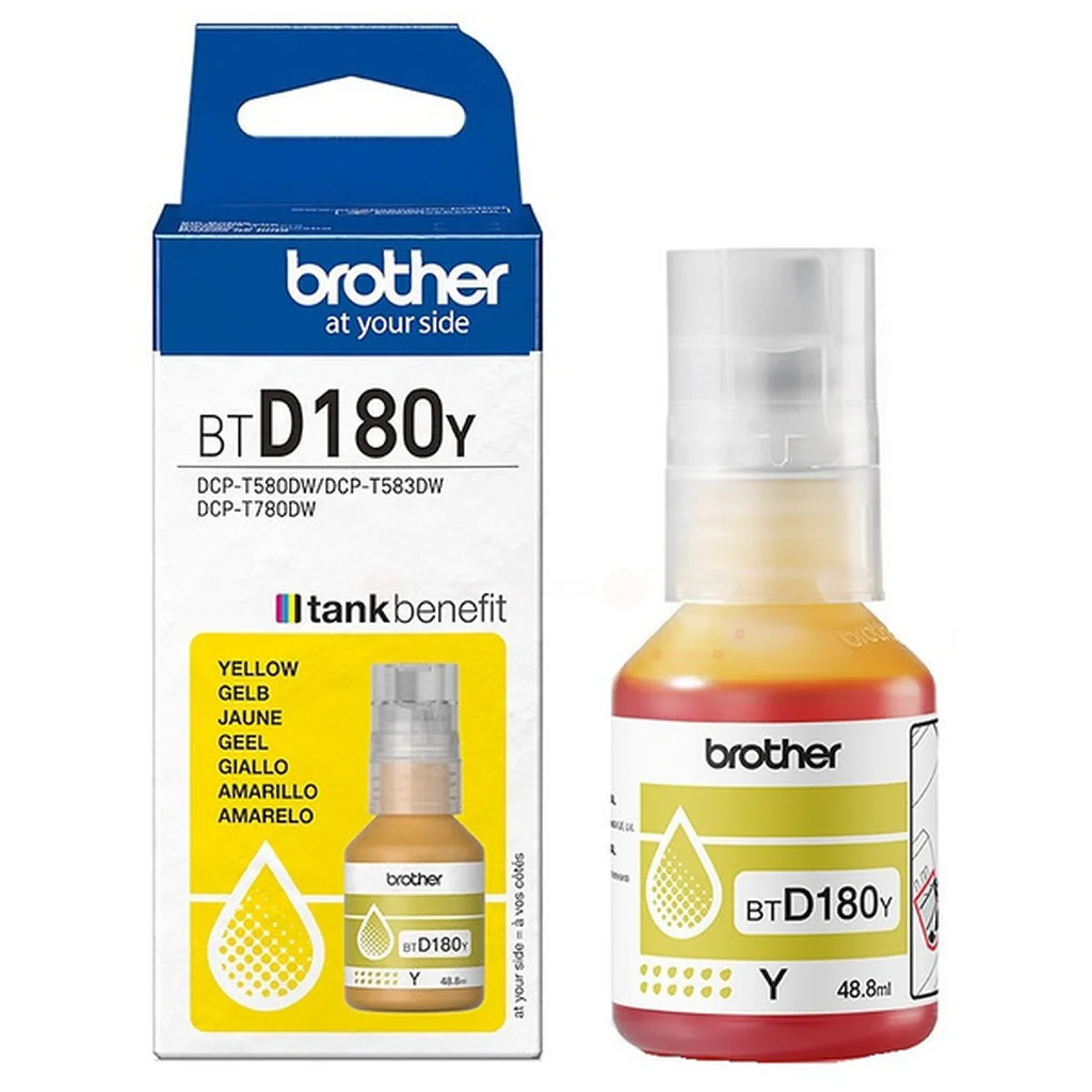 Brother BTD180 Bläckflaska gul