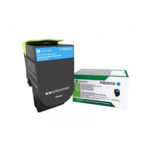Lexmark Tonerkassett cyan, 2.300 sider 71B20C0 Tilsvarer: N/A