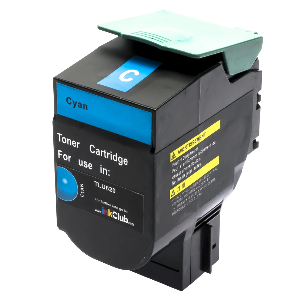 Tonerkassett, ersätter Lexmark C540H1CG, cyan, 2.000 sidor