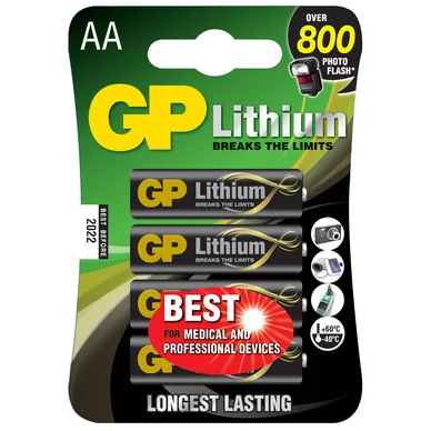 GP AA-litiumbatteri 1.5V, 15LF-2U4