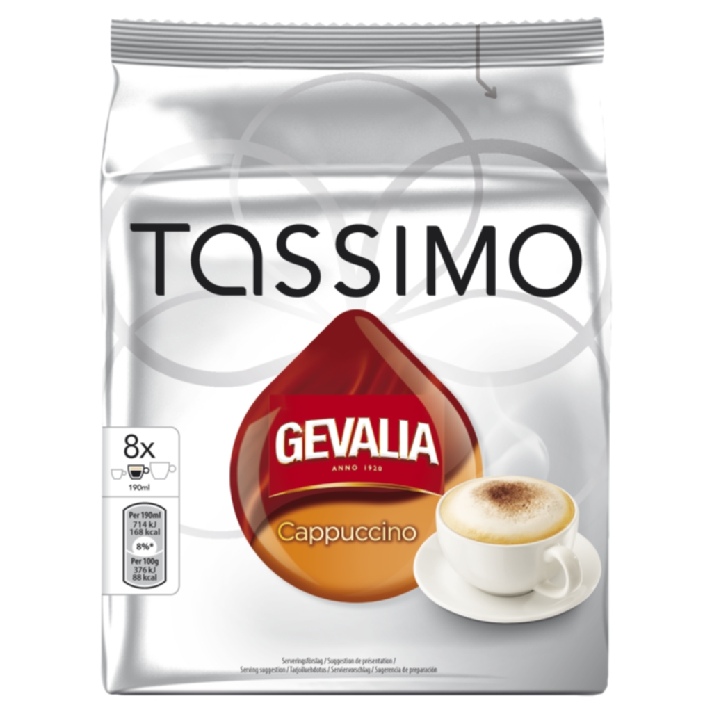 Tassimo Gevalia Tassimo Cappuccino kaffekapsler, 8 stk. Livsmedel,Kaffekapsler,Kaffekapsler