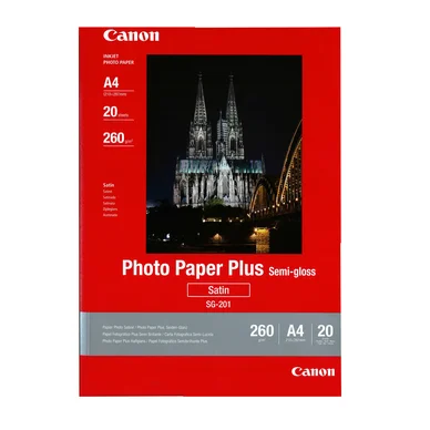 Canon Valokuvapaperi semikiiltävä A4 20 ark 260g SG-201A4 Vastaa: N/A