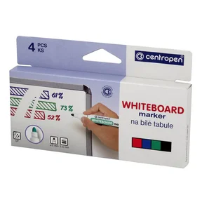 Whiteboard Centropen rund 4 färger/fp