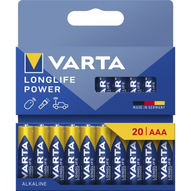 Varta Varta Longlife Power batteri - AAA 20 pk. 4903121720 Modsvarer: N/A billede