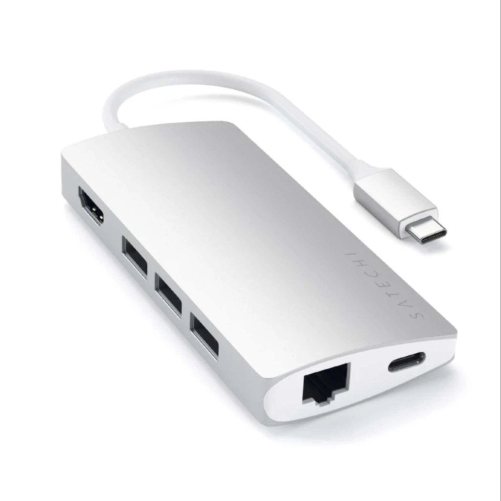 Satechi Satechi USB-C Multi-Port Adapter 4K V2, Sølv USB-hub,Elektronikk