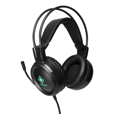 DELTACO alt Deltaco DH110 Gaming Headset 50mm, LED, svart