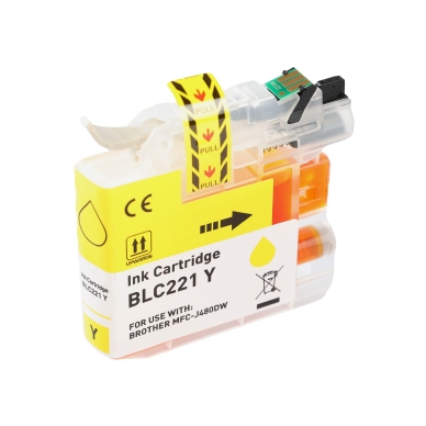 WL Inktcartridge, vervangt Brother LC-221 geel 0LC221Y Replace: LC221Y