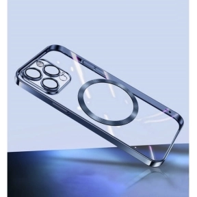 Mobildeksel MagSafe Transparent iPhone 15 Pro, Navy Blue