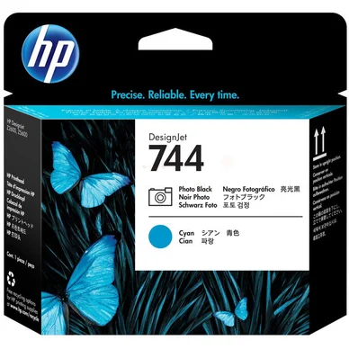 HP 744 - Foto-sort, cyan - printhoved - for DesignJet Z2600 PostScript, Z5600 PostScript