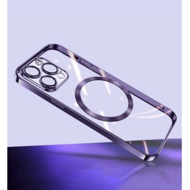 Turtos Mobildeksel MagSafe Transparent iPhone 15 Pro, Purple Mobiltelefontillbehör,Mobildeksel og futteral iPhone,Elektronikk