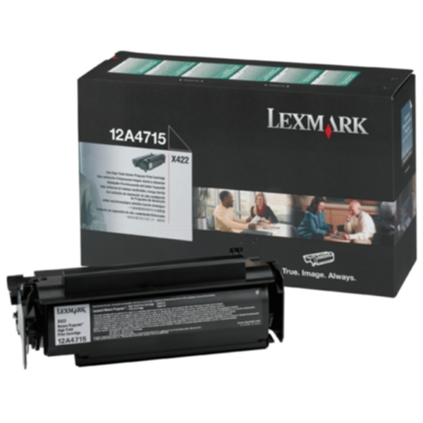 Lexmark Tonerkassett sort 12.000 sider, høy kapasitet, return 12A4715