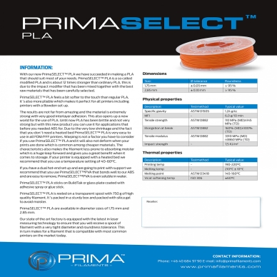 Prima alt PrimaSelect PLA 1,75 mm 750 g Ufarget