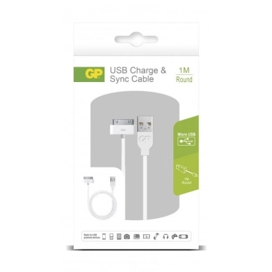GP BATTERIES alt GP USB-kabel, Apple 30 PIN, 1 m