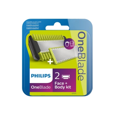 Billede af Philips Philips OneBlade QP620 2-pakke Face+Body kit 8710103831648 Modsvarer: N/A