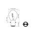 Bosma billampa Ba20d 15/15W 12V