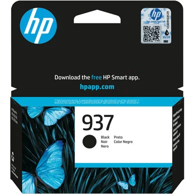 HP HP 937 Blækpatron sort 4S6W5NE Modsvarer: N/A