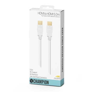 Champion HDMI-kabel 5m, vit