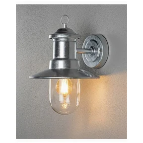 Konstsmide Napoli vägglykta E27 galv/klarglas