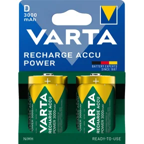 Uppladdningsbart batteri - Accu Power D 3000 mAh, 2-pack
